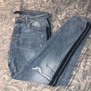 Men’s Forever 21 Stripped Denim Jeans